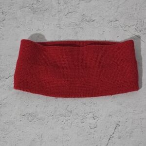Cozy Red Knit Winter Ear Warmer Headband OS